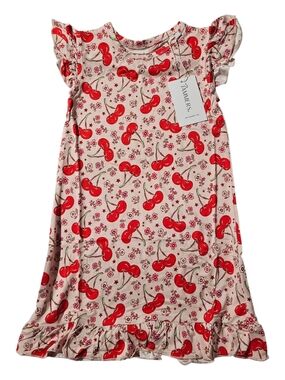 Jammin' Kids Red Cherry Print Ruffle Nightgown